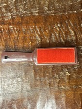 Vintage 10" Helmac Brown Handle 2-Sided Clothes Lint Removal Brush Made in USA
