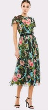 Mac Duggal 9149 Floral Illusion Cap Sleeve Dress Size 8 NWT Wedding Guest Dress