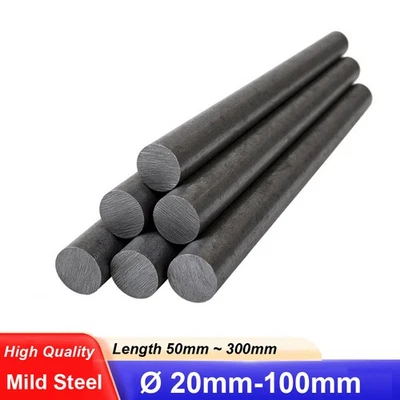 Mild Steel Round Bar Rod | 20mm 25mm 28mm–100mm Diameter | Cut Lengths 50–300mm - Image 1 of 4