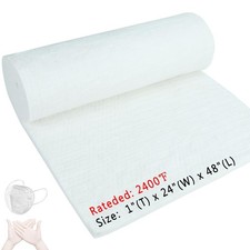 Ceramic Fiber Fireproof Insulation Blanket 48"x24"x1", 1 PCS  1" Thick Firep...