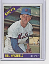 Bill Wakefield 1966 Topps Baseball Card Semi-High #443-New York Mets