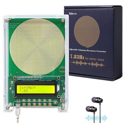7.83Hz Schumann Resonance Generator, Adjustable Sine Wave Green-gold