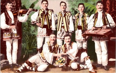 Romanian Folk Ensemble Taraf c. 1910 Postcard Bucharest Editura Depositului