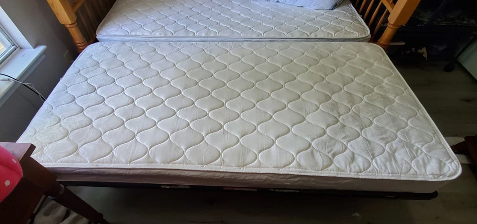 Amish Daybed W/ Trundle, Solid Oak, Sturdy, Very Well Built - Image 3 of 4