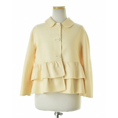 Christian Dior Boutique Galliano 2005 Silk Wool Peplum Jacket US4 Light Beige