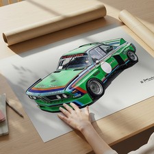 BMW 3 5 CSL 1976 Group 5 Schnitzer Motorsport A3 Print Poster Wall Art