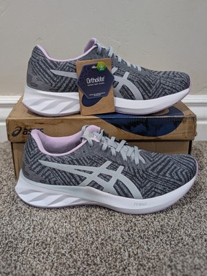 Size 10 Women's Asics Roadblast Grey Lace Up Athletic Sneaker Shoes 1012A700-021