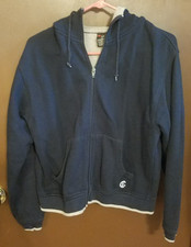 Champion Women's Hoodie s/p blue w/gray Full Zip Hooded Long Sleeve