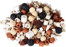 Bio Balls Ceramic Rings Set, Aquarium Biological Filter Media with Mesh Bag for