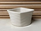 Unusual Vintage McCoy Glossy White Oblong Wavy Panels Rectangular Planter