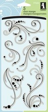 Decorative Flourish Clear Stamp Set Arts Crafts Scrapbooking DIY Craft 5 PCS