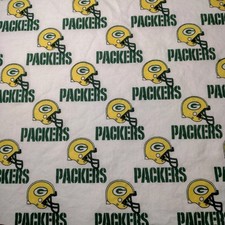 Green Bay Packers Fabric Material White Football Helmet NFL Team 1 yard