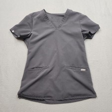 FIGS Scrub Top Gray XS Womens