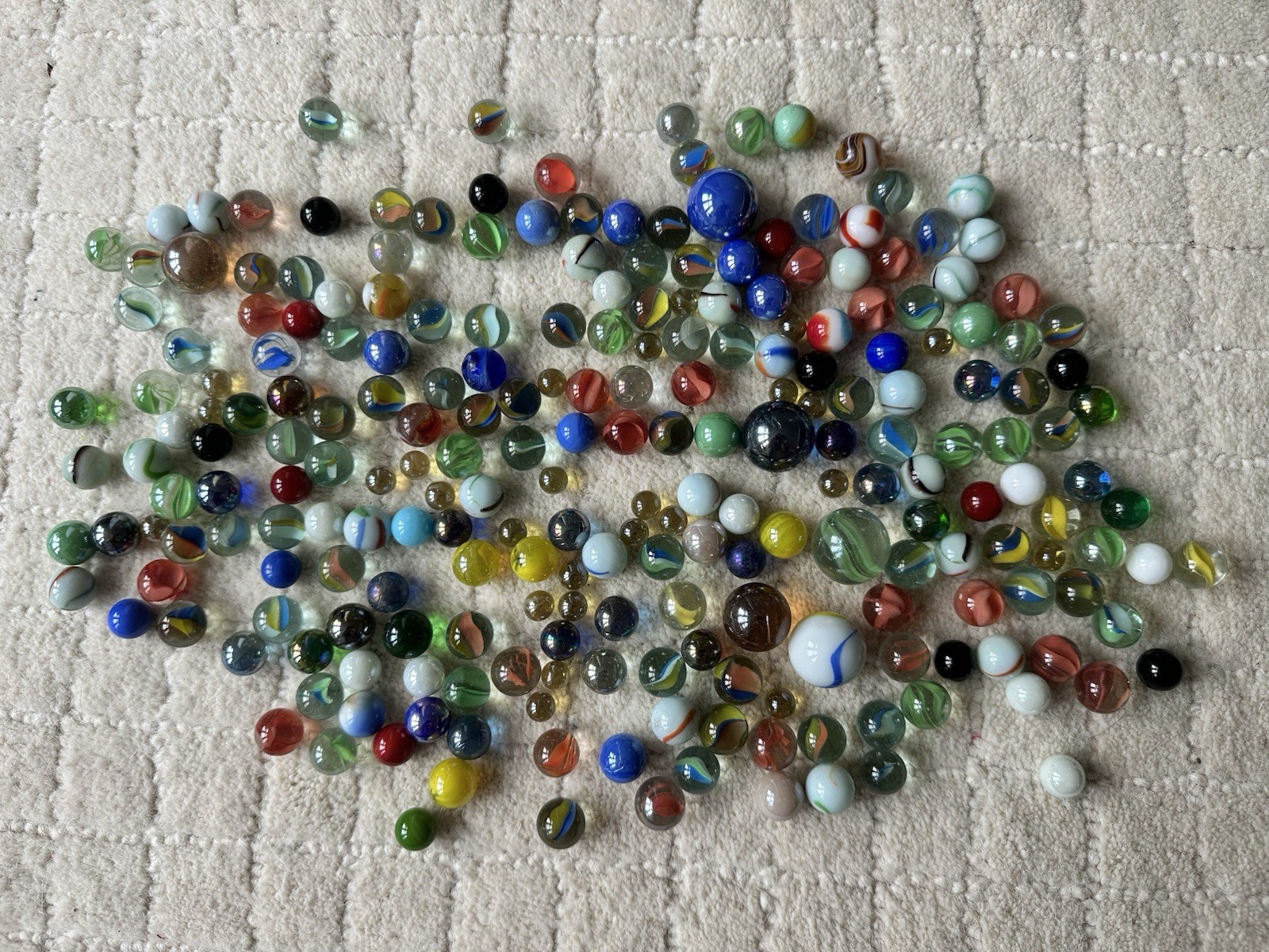 Vintage Glass Marble Lot 235 Mixed Marbles