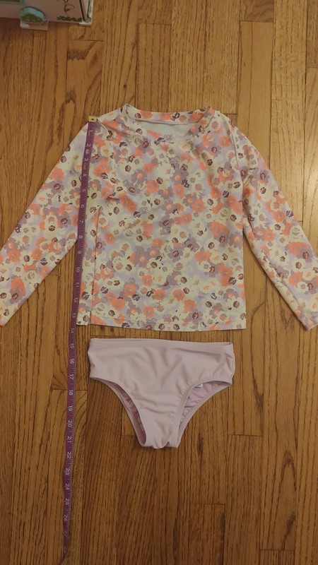 Gap Girls Lavender Peach Cream Bathing Suit 2 Piece, Top Bottom Size 4