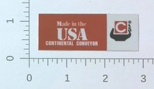 Vintage USA Made Continental Conveyor Winfield Alabama Coal Mining Sticker Decal