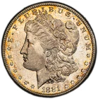 1881-S Morgan Silver Dollar [PCGS GOLD SHIELD MS63] MIRRORED OBVERSE DUAL TONER!