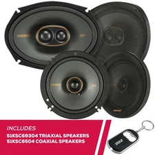 Kicker 51KSC69304 6x9" Triaxial Speakers and 51KSC6504 6.5" Coaxial Speakers