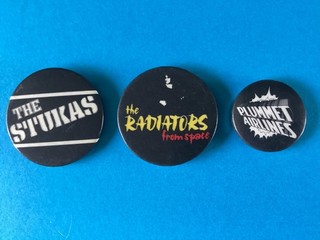 Radiators From Space Stukas Plummet Airlines Vintage Pin Badges Pub Rock