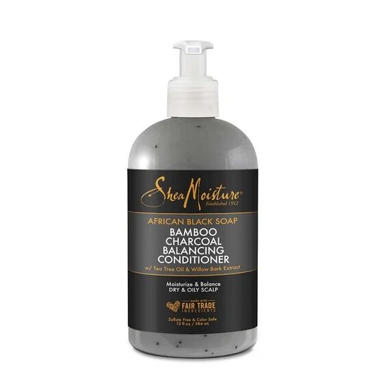 Shea Moisture African Black Soap Bamboo Charcoal Conditioner 384ml - Photo 1/1