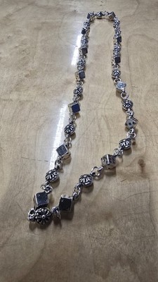 Chrome Hearts Silver Necklace 24in DICE Ball G2U
