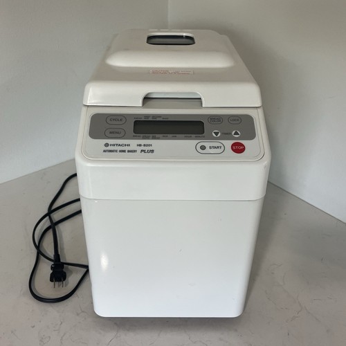 Hitachi HB-B201 Bread Machine 2 lb Loaf Timer LCD Display White 660W