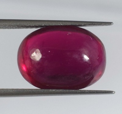 11.85 Karat / 14 MM Natürlich Rot Rubin Oval Cabochonschliff Edelstein AGI