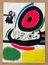 Joan Miro (Handmade) Drawing on antique paper Signed and Sealed size 21x29.5