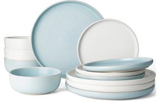 Plate and Bowl Set, 12 Piece Dinnerware Set, ...