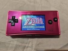 Nintendo Game Boy Micro Pink Console Bundle + Zelda Four Swords + Mario Advance