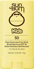 Kids SPF 50 Clear Face Stick Sunscreen - Travel Size, 0.53 Oz