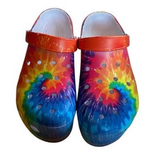 Platform Crocs Tie-Dye Graphic Clog Size 8 Multicolored