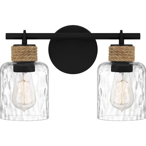 Quoizel BTC8614 Baltic 2 Light 15"W Vanity Light - Black - Picture 1 of 11