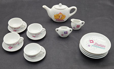 1989 Barbie 16 Piece Ceramic White Tea Set by Chilton Toys Some Small Chips Fun 
