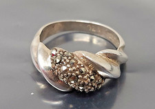 Vintage Sterling Silver Marcasite band Ring size 6