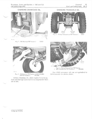 #ad John Deere 110 112 Service Manual $7.00