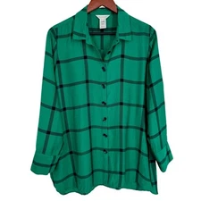 Multiples Sz Medium Green Wearable Art to Wear Blouse Shirt Top Irish Unique