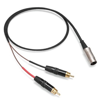 -RG 178- HighEnd Adapterkabel - 1x DIN auf 2x Cinch - Silberkabel - OFC - PTFE