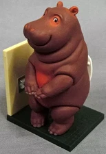 Mini Figure Hippo "Capsule Q Museum Kunio Sato's Animals Toilet Time"