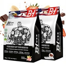 Hercules Whey Protein 3 kg – Banane-Erdbeere & Schokolade | Black Hammer USA