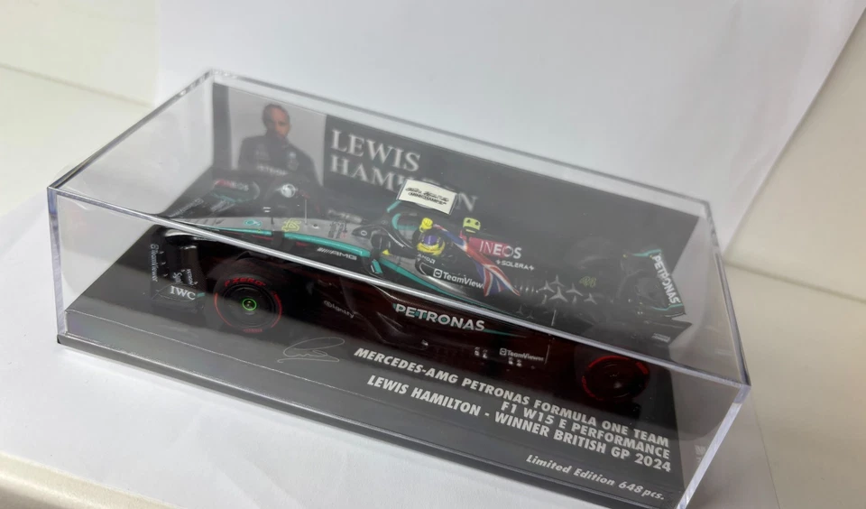 MERCEDES W15 HAMILTON WINNER BRITISH GP 1/43 2024 MINICHAMPS F1 1:43 - Immagine 3 di 4