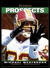 1995 UD SP Premier Prospects #4 Michael Westbrook Rookie RC Redskins card. rookie card picture