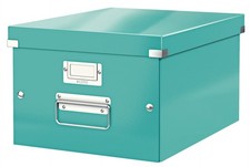 Image of Leitz A4 Storage Box, Click and Store Range 60440051 - Medium, Ice blue Ice Blue