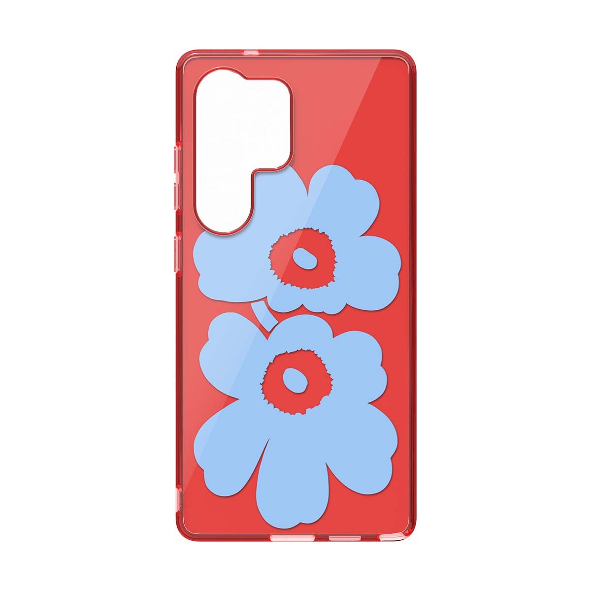 Coque Galaxy S25 Ultra florale rouge en TPU souple haute finition