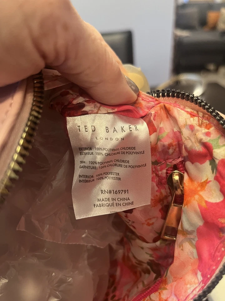 Ted Baker Estuche de Cosméticos Bolsa Rosa Nube Cremallera Superior Bolso Personal 6x8 Nuevo con Etiquetas  Foto 4 de 4