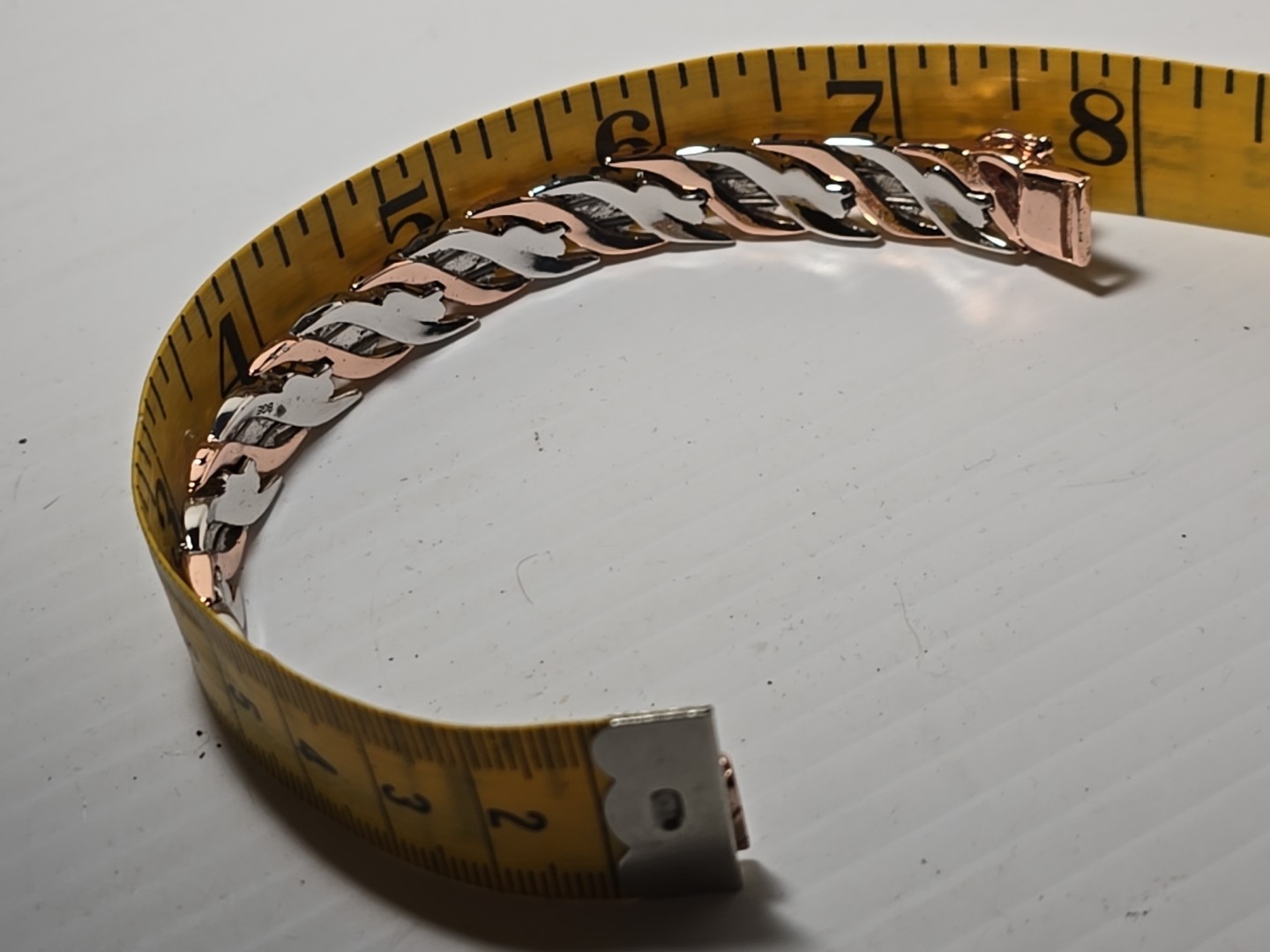 Healing Waves Solid Copper Bracelet Crystals  Ros… - image 8