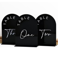 Black Arched Wedding Table Numbers Acrylic Arch Table Numbers for Reception