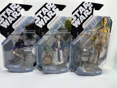 2007 STAR WARS Concept 30th Anniversary Signature Series Lot Of 3 Figure’s MOC