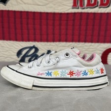 Size 2y - Converse All Star Kids CTAS Street White Embroidered Girl's Sneaker