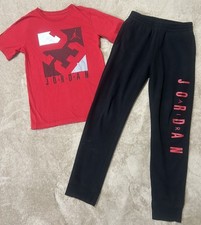 Jordan Boy Size Large Sweats T-Shirt SS Casual Lounge Athletic Basketball Sport